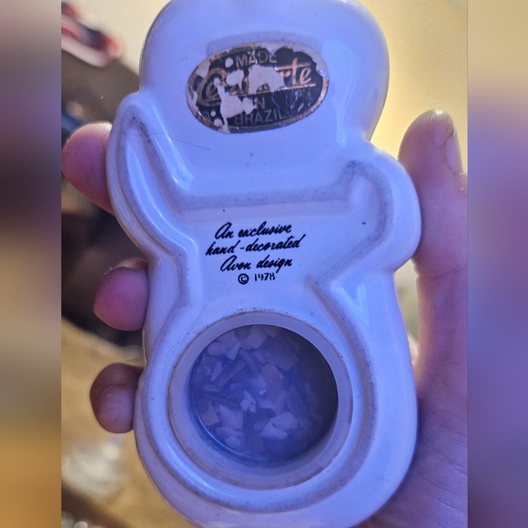 Vintage Avon Hand Decorated 1970s Ceramic Potpourri Pig W/ Painted Flowers - Picture 5 of 5